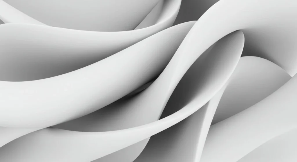 Intersecting origami-like planes forming sharp folds, symbolizing structural analysis and engineered form.
