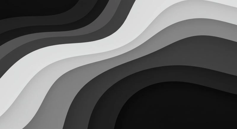 Abstract black and white wave design, symbolizing the fluidity and precision in payroll management assistance