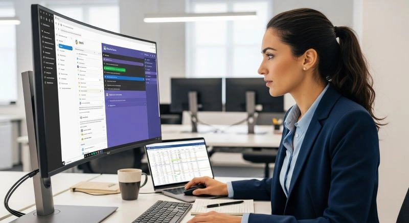 A sales operations specialist working remotely, managing sales workflows and operations using a computer, demonstrating the flexibility of remote sales operations roles.