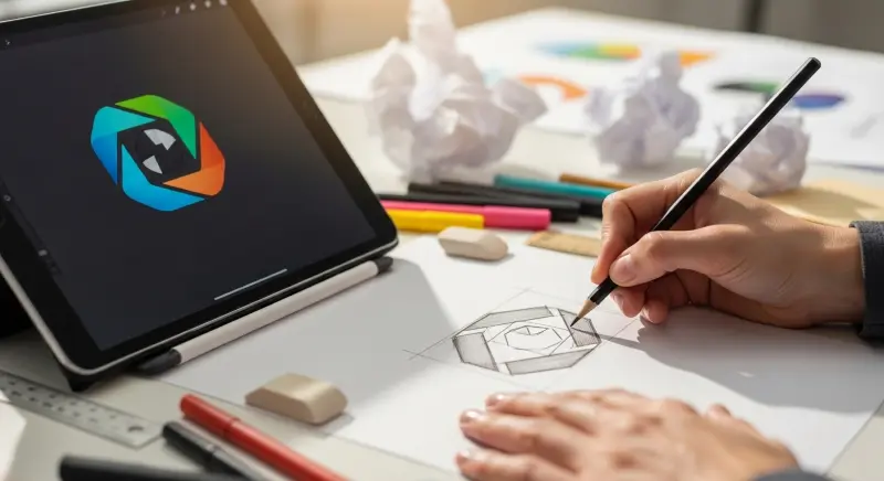 A designer utilizing graphic design software on a tablet, illustrating the benefits of outsourcing graphic design services for modern businesses.