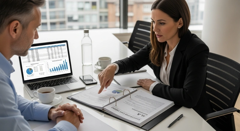 A partnership development manager presenting data and growth strategies, emphasizing the role of partnership development in business growth.