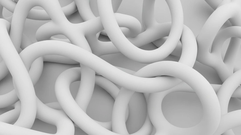 Abstract interwoven design representing integrated campaigns planned by a digital marketing strategist.